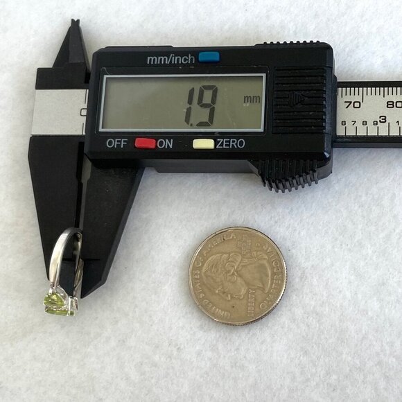 Sterling Silver 925 STS Chuck Clemency Oval Peridot 3 Stone Ring Sz 4.75 - Picture 15 of 16